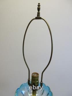 EXCEPTIONAL EARLY MCM 1950s vintage MURANO GLASS SEGUSO LIGHT BLUE TABLE LAMP