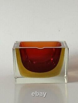 EXQUISITE FLAVIO POLI ANTIQUE ITALIAN MURANO GLASS MODERN ASHTRAY VINTAGE 1950s
