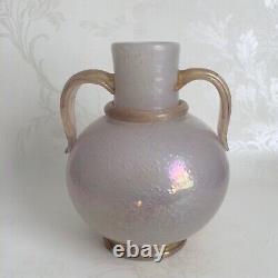 Early Italian Pulegoso Glass Vase Purple Iridescence Aureliano Toso Dino Martens