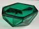 Emerald Green Vintage Murano Faceted Glass Box