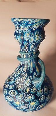 Exceptional vintage millefiori vase, perfect condition Murano
