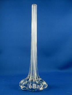 Fine RARE Vintage MURANO Hand Glass-Blown ART GLASS CLEAR Thin BUD VASE VG -Aust
