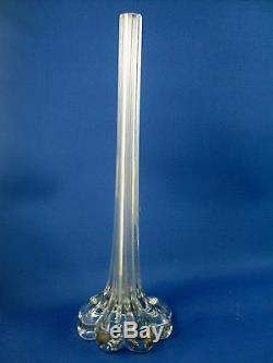 Fine RARE Vintage MURANO Hand Glass-Blown ART GLASS CLEAR Thin BUD VASE VG -Aust