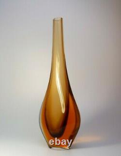 Flavio Poli 1970s Vintage Murano/Venetian Sommerso Art Glass Vase Mid-Century