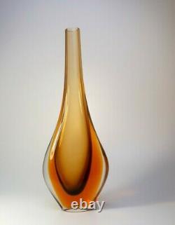 Flavio Poli 1970s Vintage Murano/Venetian Sommerso Art Glass Vase Mid-Century