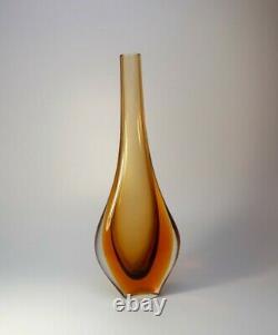 Flavio Poli 1970s Vintage Murano/Venetian Sommerso Art Glass Vase Mid-Century