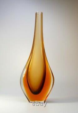 Flavio Poli 1970s Vintage Murano/Venetian Sommerso Art Glass Vase Mid-Century