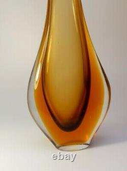 Flavio Poli 1970s Vintage Murano/Venetian Sommerso Art Glass Vase Mid-Century