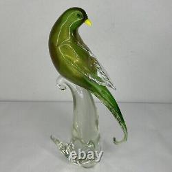 Formia Vetri Di Murano Vintage Glass Parrot 24k Infused Gold Flecks