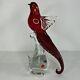 Formia vetri Di Murano Bird Italian 1970s-1980s Vintage Blown Glass Bird Red