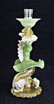 Fratelli Toso Figurine Murano Glass Candle Holder Vintage Art Glass Bullicante