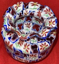 Fratelli Toso Murano Vintage Millefiori Daisy Clover Mosaic Italian Art Glass