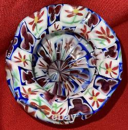 Fratelli Toso Murano Vintage Millefiori Daisy Clover Mosaic Italian Art Glass