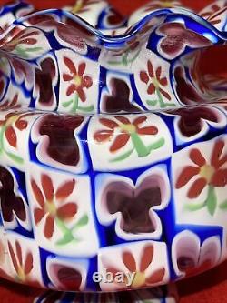 Fratelli Toso Murano Vintage Millefiori Daisy Clover Mosaic Italian Art Glass