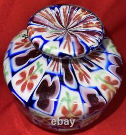 Fratelli Toso Murano Vintage Millefiori Daisy Clover Mosaic Italian Art Glass