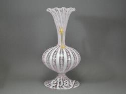 Fratelli Toso Zanfirico Murano Art Glass Vase Campagna Form Venetian