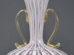 Fratelli Toso Zanfirico Murano Art Glass Vase Campagna Form Venetian