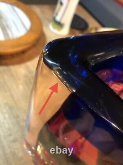 Fulvio Bianconi Vase Murano Art Glass Venini Signed Numbered Very Heavy 22 Lbs