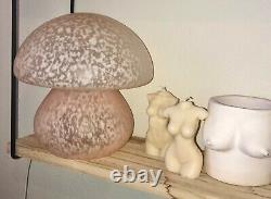 Glass mushroom table lamp Genuine 1980s Vintage LampGustaf murano vetri swirl