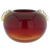 GlassOfVenice Vintage Murano Glass Bullicante Round Vase Red
