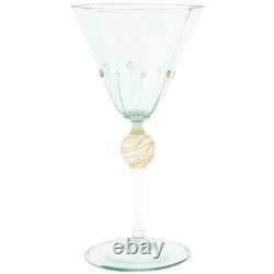 GlassOfVenice Vintage Murano Glass Cenedese Wine Glass Cocktail Goblet Gold an