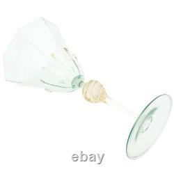 GlassOfVenice Vintage Murano Glass Cenedese Wine Glass Cocktail Goblet Gold an