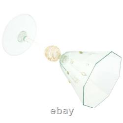 GlassOfVenice Vintage Murano Glass Cenedese Wine Glass Cocktail Goblet Gold an