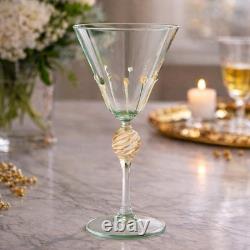 GlassOfVenice Vintage Murano Glass Cenedese Wine Glass Cocktail Goblet Gold an