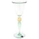 GlassOfVenice Vintage Murano Glass Cenedese Wine Glass Goblet Gold and Aqua Gr