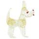 GlassOfVenice Vintage Murano Glass Dog Sculpture Clear Gold