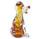 GlassOfVenice Vintage Murano Glass Dog by Nason Murano Sommerso Red and Yellow