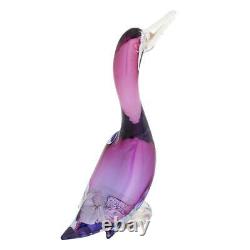 GlassOfVenice Vintage Murano Glass Duck by Alfredo Barbini Sommerso Purple