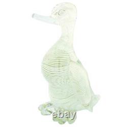 GlassOfVenice Vintage Murano Glass Filigrana Duck