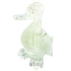 GlassOfVenice Vintage Murano Glass Filigrana Duck