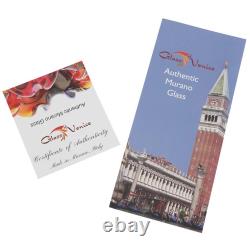 GlassOfVenice Vintage Murano Glass Filigrana Small Vase Bowl Candy Dish Rainbo