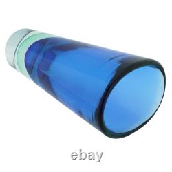 GlassOfVenice Vintage Murano Glass Sommerso Vase Green Blue