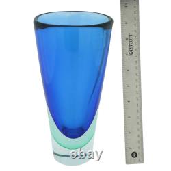 GlassOfVenice Vintage Murano Glass Sommerso Vase Green Blue