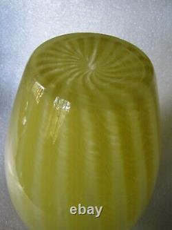 Gorgeous Antique Venetian Murano Art Glass Italy Hand Blown Amber Glass Vase 15