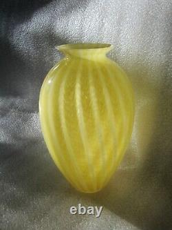 Gorgeous Antique Venetian Murano Art Glass Italy Hand Blown Amber Glass Vase 15