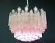 Gorgeous Murano vintage chandelier 107 pink quadriedri