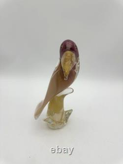 Gorgeous! Vintage Alfredo Barbini Murano Glass Toucan Parrot Bird Italy 12