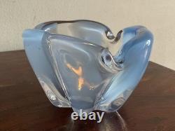 Gorgeous Vintage Murano Alabastro Glass Bowl Glows