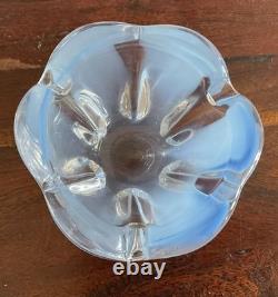 Gorgeous Vintage Murano Alabastro Glass Bowl Glows