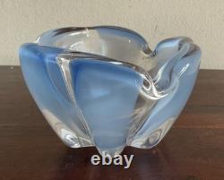 Gorgeous Vintage Murano Alabastro Glass Bowl Glows