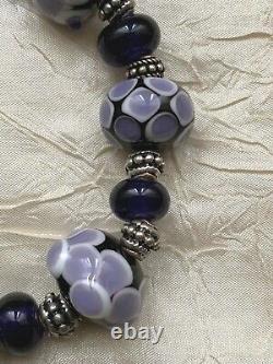 Gorgeous Vintage Murano Glass beads Bracelet glass beads with glass cabochons