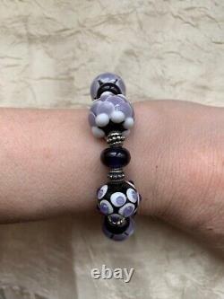 Gorgeous Vintage Murano Glass beads Bracelet glass beads with glass cabochons