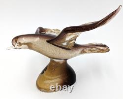 Gorgeous Vintage Murano Italian Blown Glass Polveri Seagull by Archimede Seguso