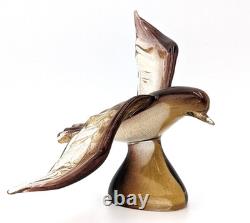 Gorgeous Vintage Murano Italian Blown Glass Polveri Seagull by Archimede Seguso