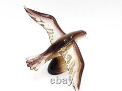 Gorgeous Vintage Murano Italian Blown Glass Polveri Seagull by Archimede Seguso