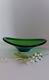 Green Art Glass Sommerso Bowl, Vintage Art Glass, Murano, Italy, 1980s